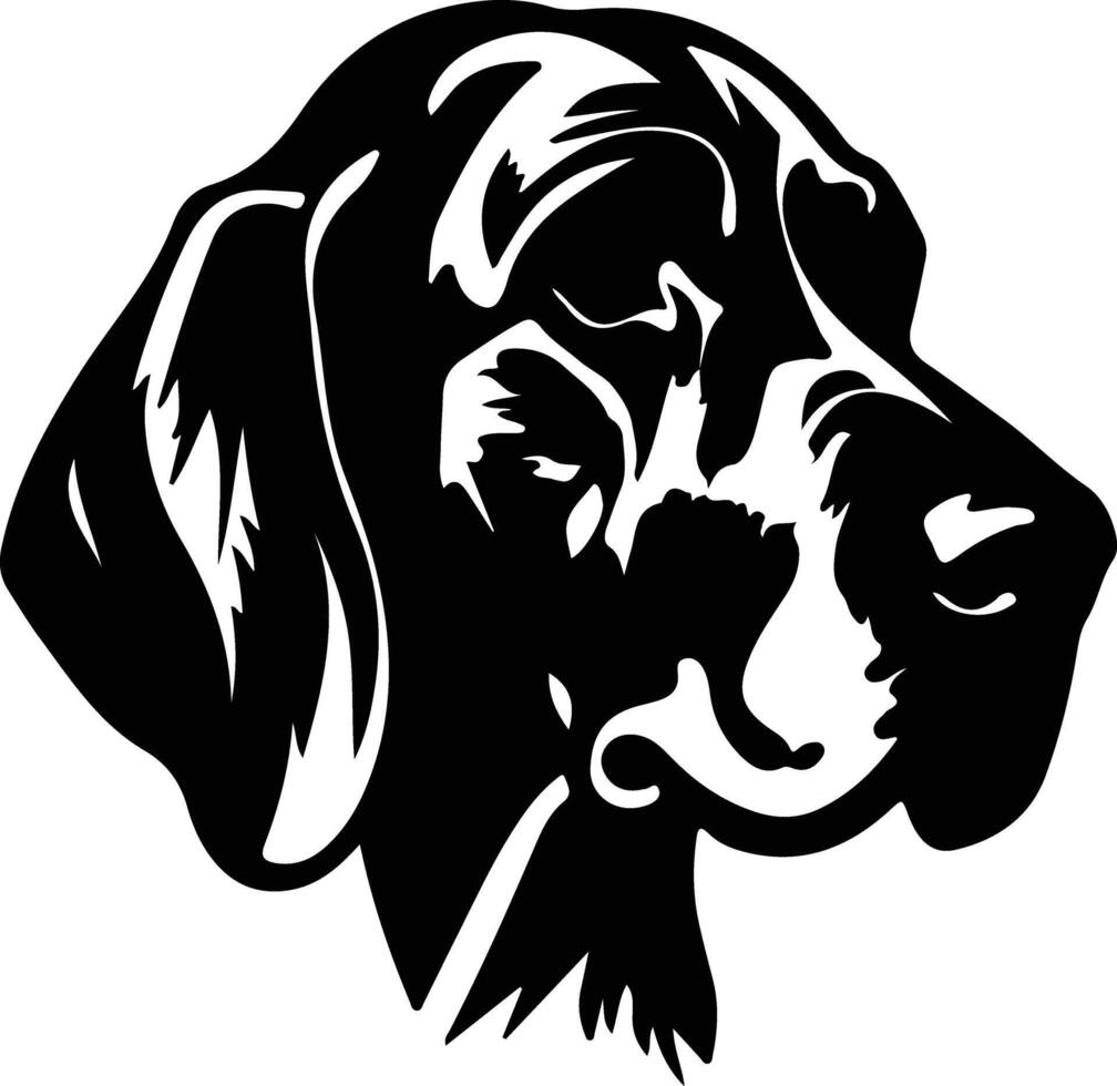 redbone coonhound silhouet portret vector