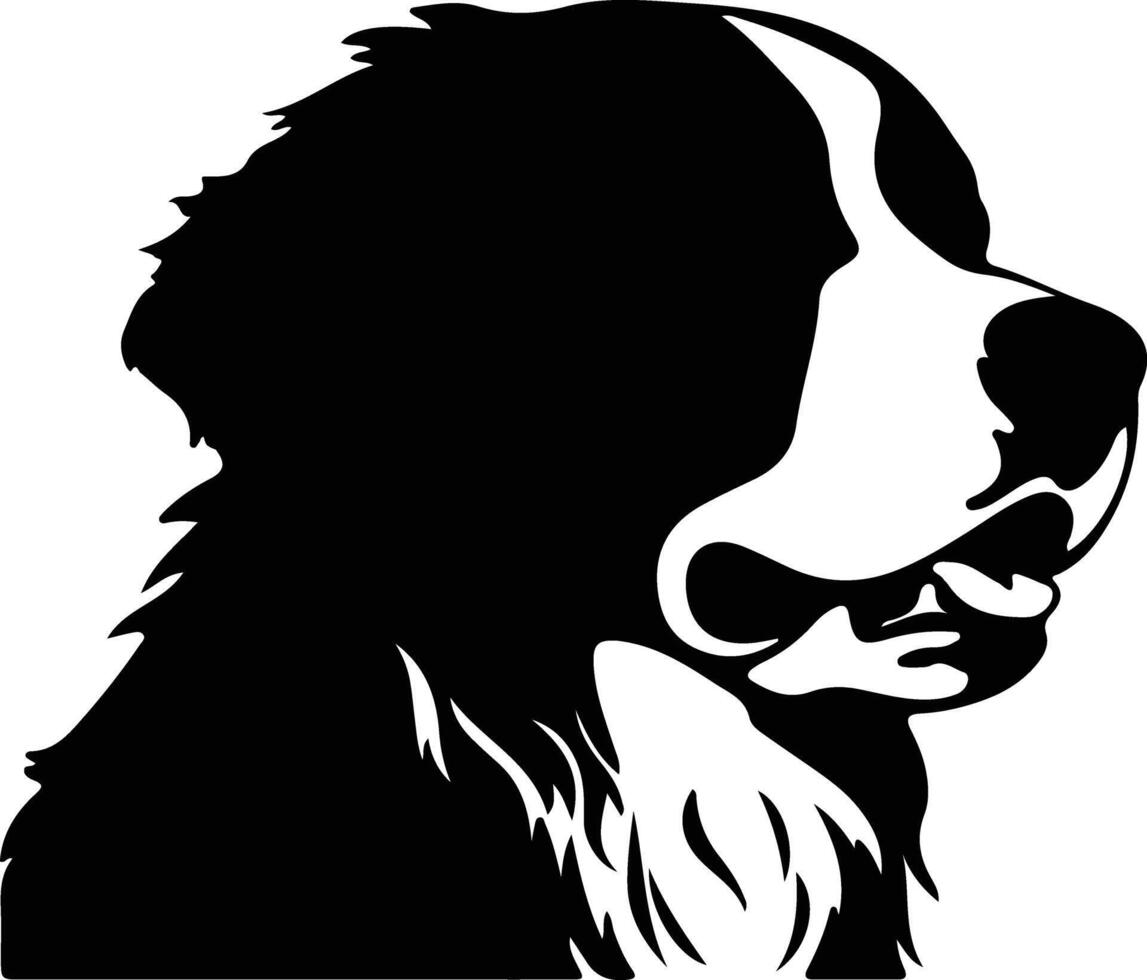 bernese berg hond zwart silhouet vector