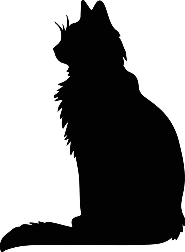 Turks busje kat zwart silhouet vector