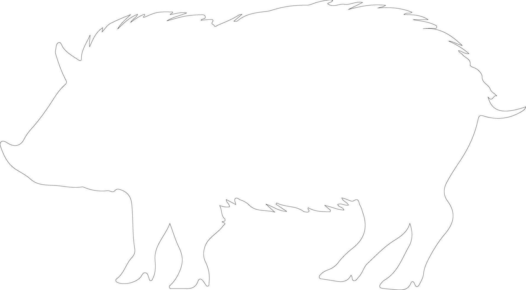 javelina schets silhouet vector