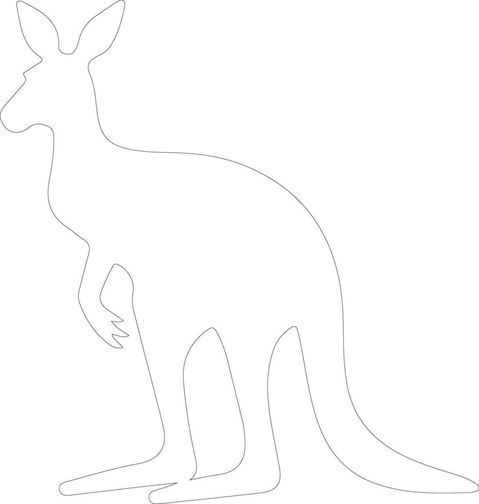 rood kangoeroe schets silhouet vector