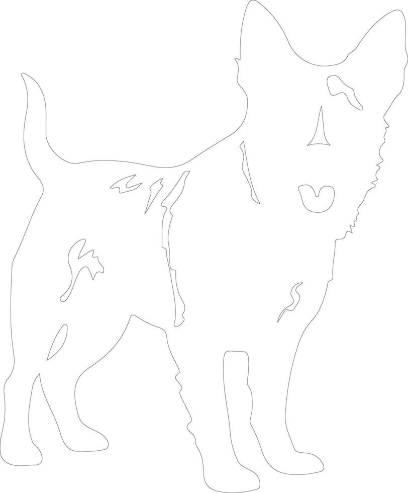 Australisch vee hond schets silhouet vector