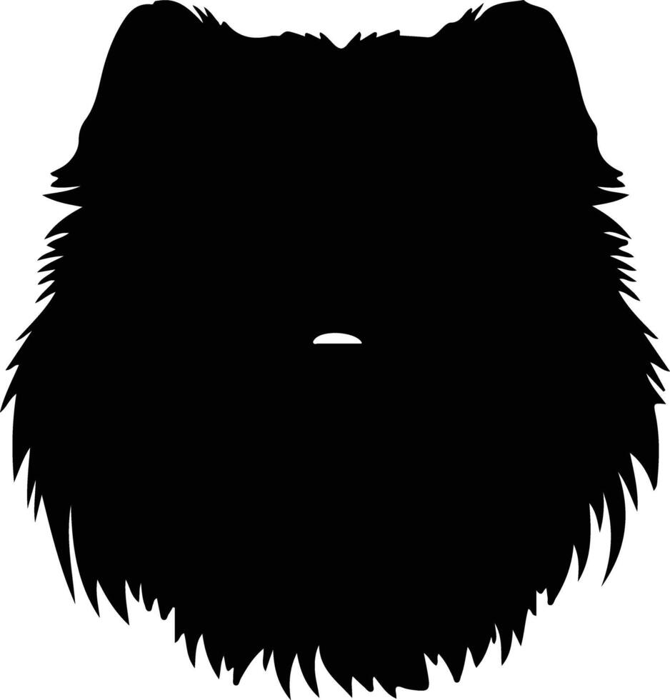 chow chow silhouet portret vector