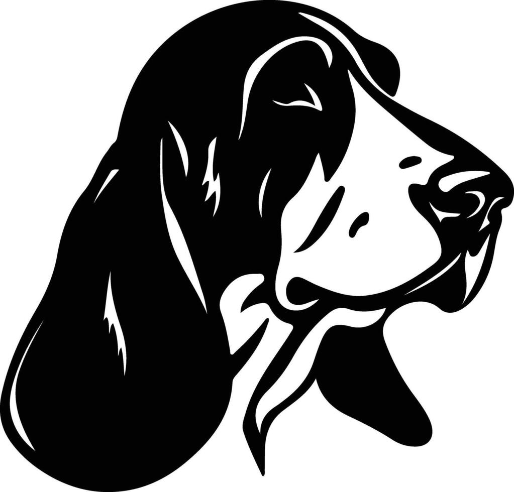 basset hond silhouet portret vector