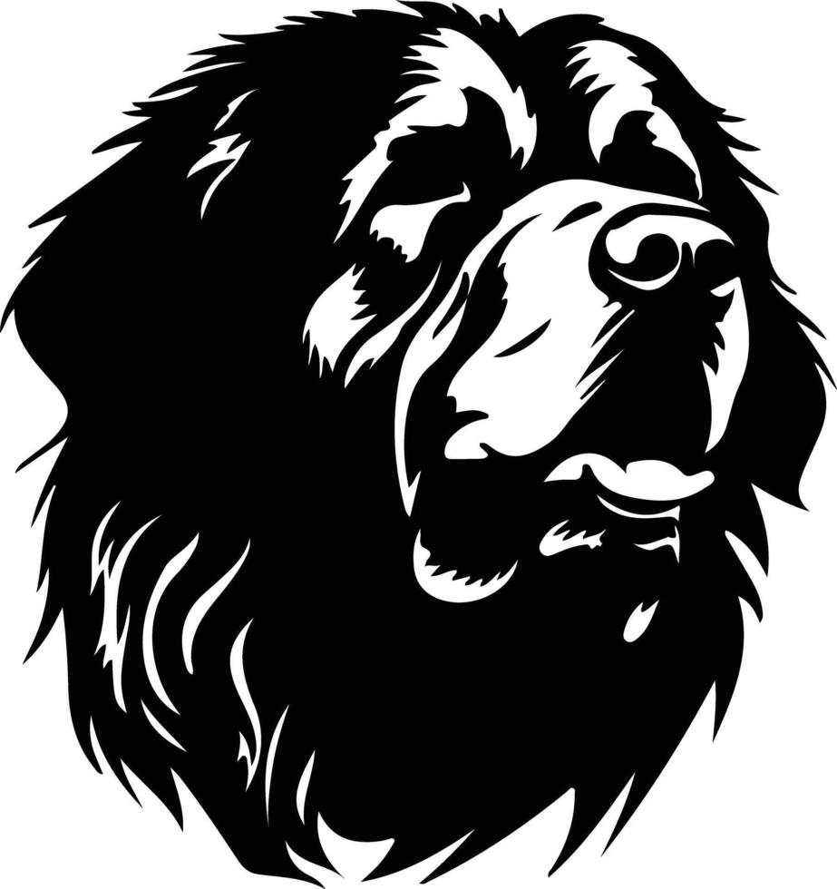 Tibetaans mastiff silhouet portret vector