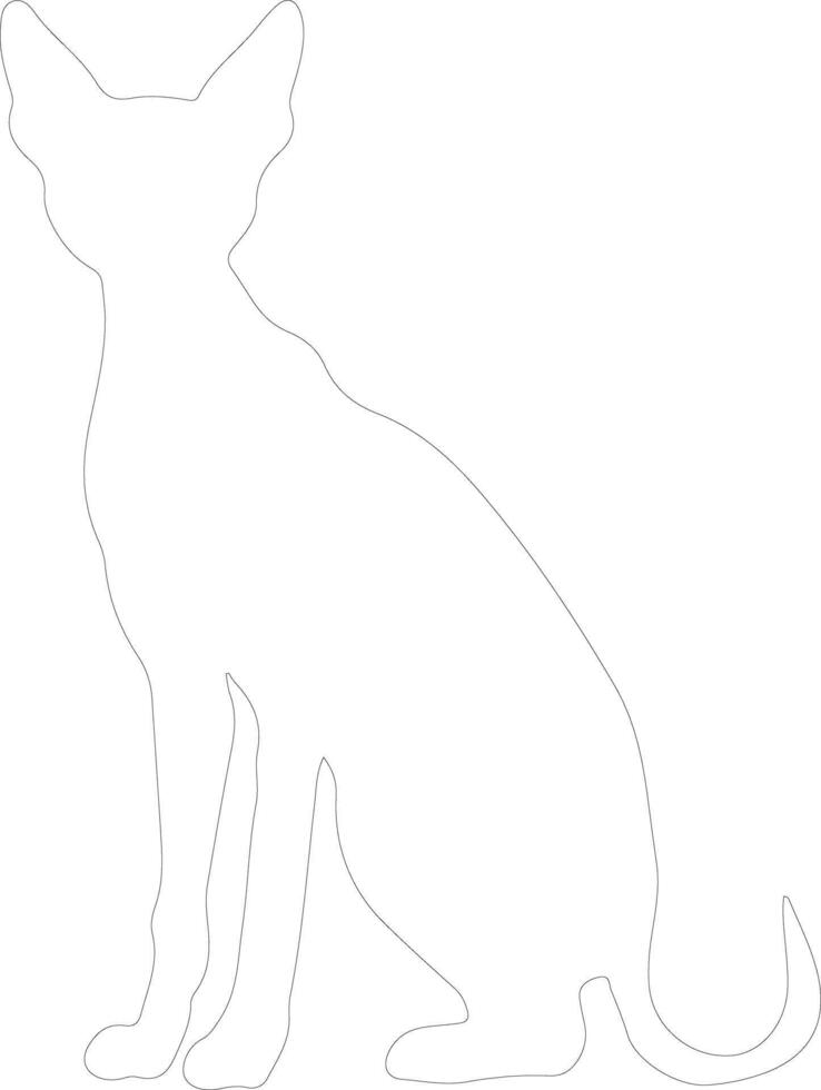 peterbald kat schets silhouet vector