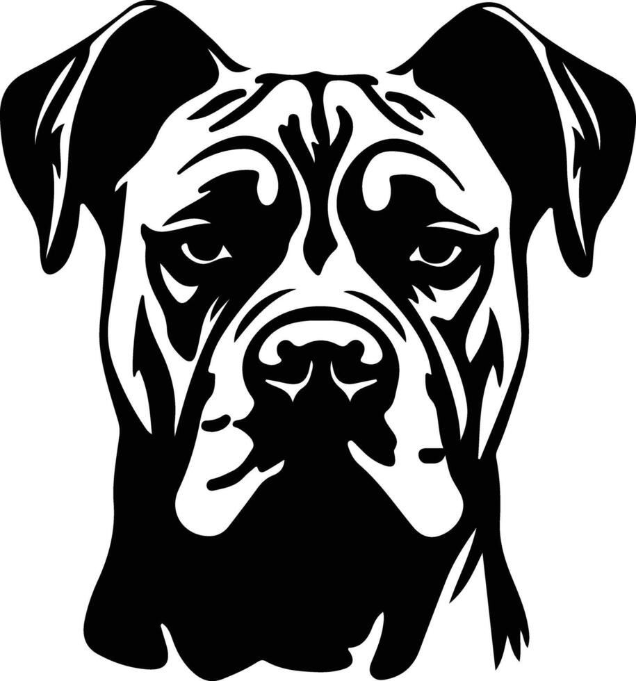 presa canario silhouet portret vector