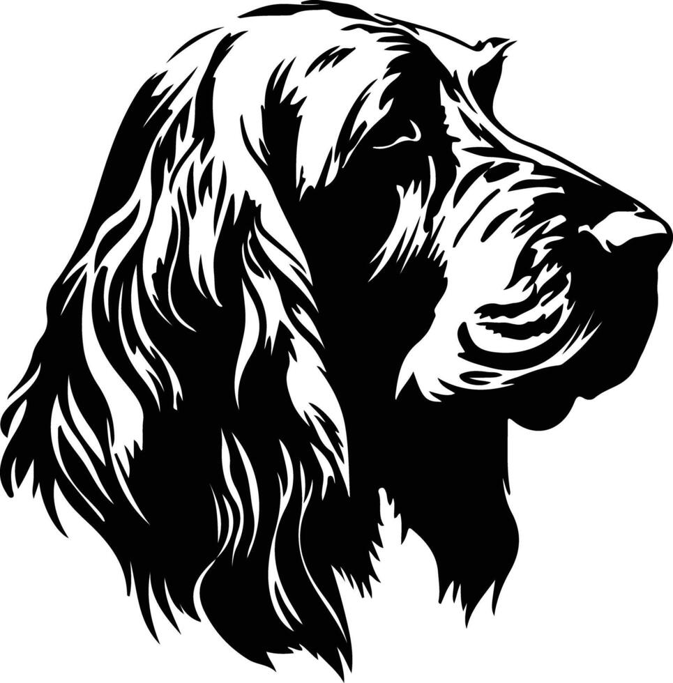 spinon italiano silhouet portret vector