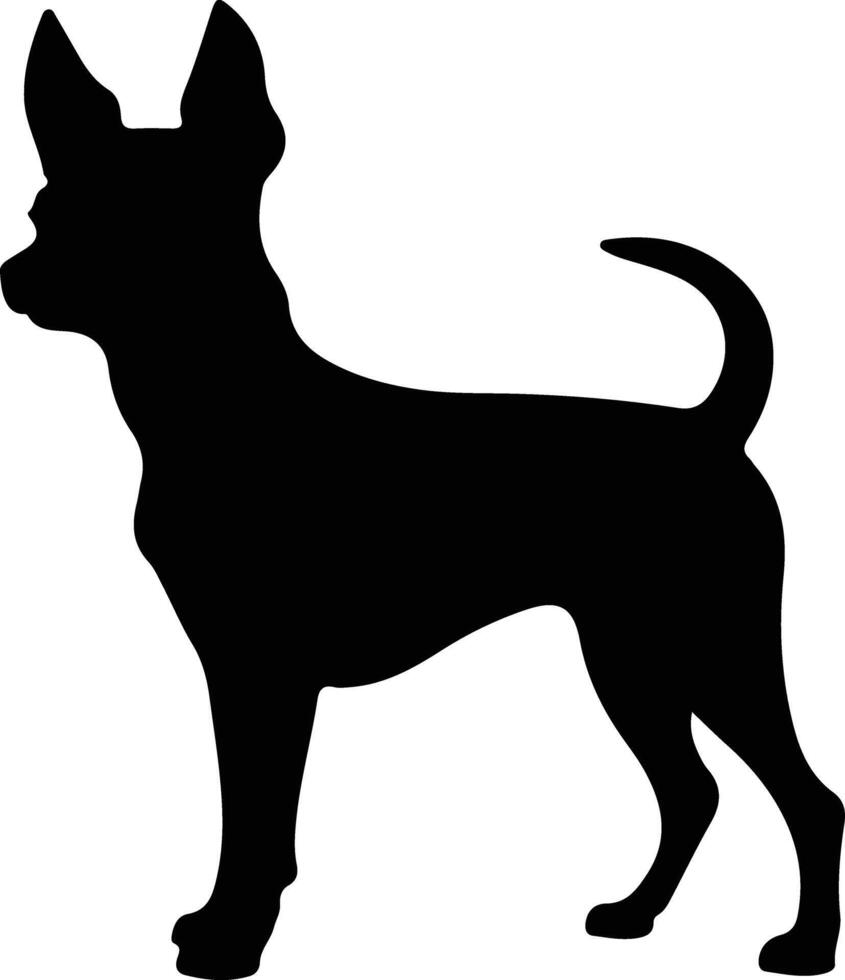 miniatuur pinscher zwart silhouet vector