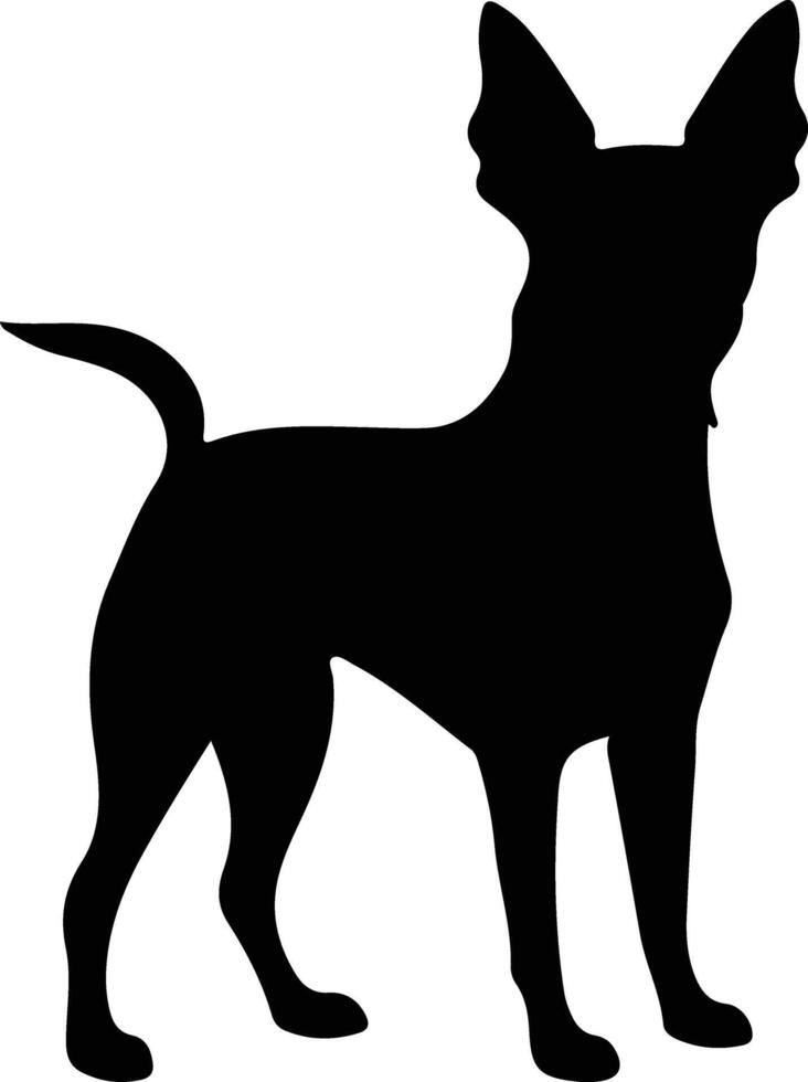 miniatuur pinscher zwart silhouet vector