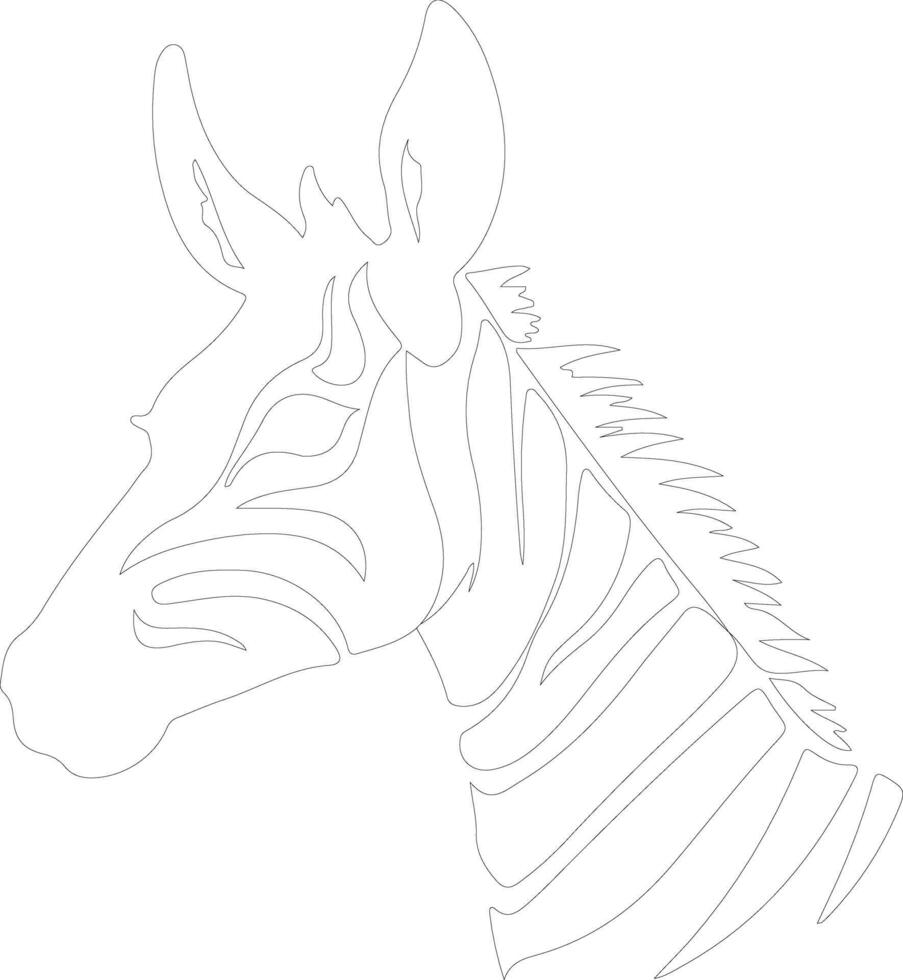 okapi schets silhouet vector