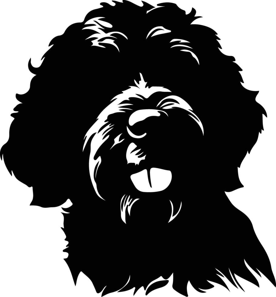 Portugees water hond silhouet portret vector