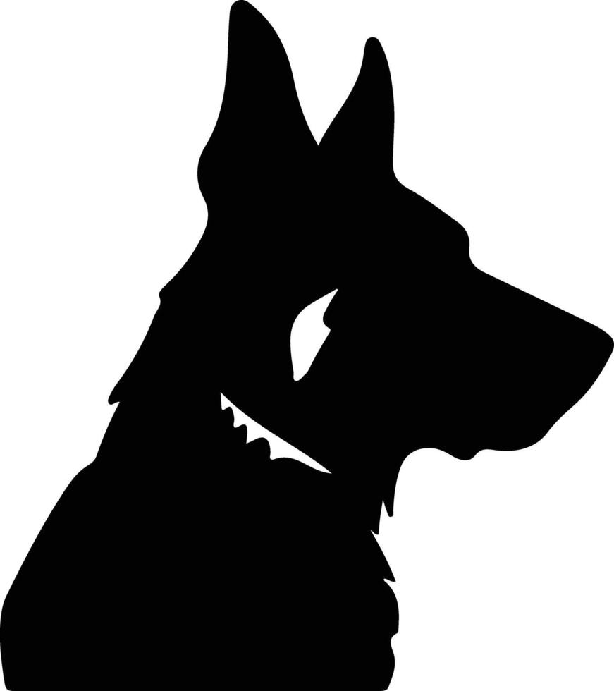 beauceron zwart silhouet vector