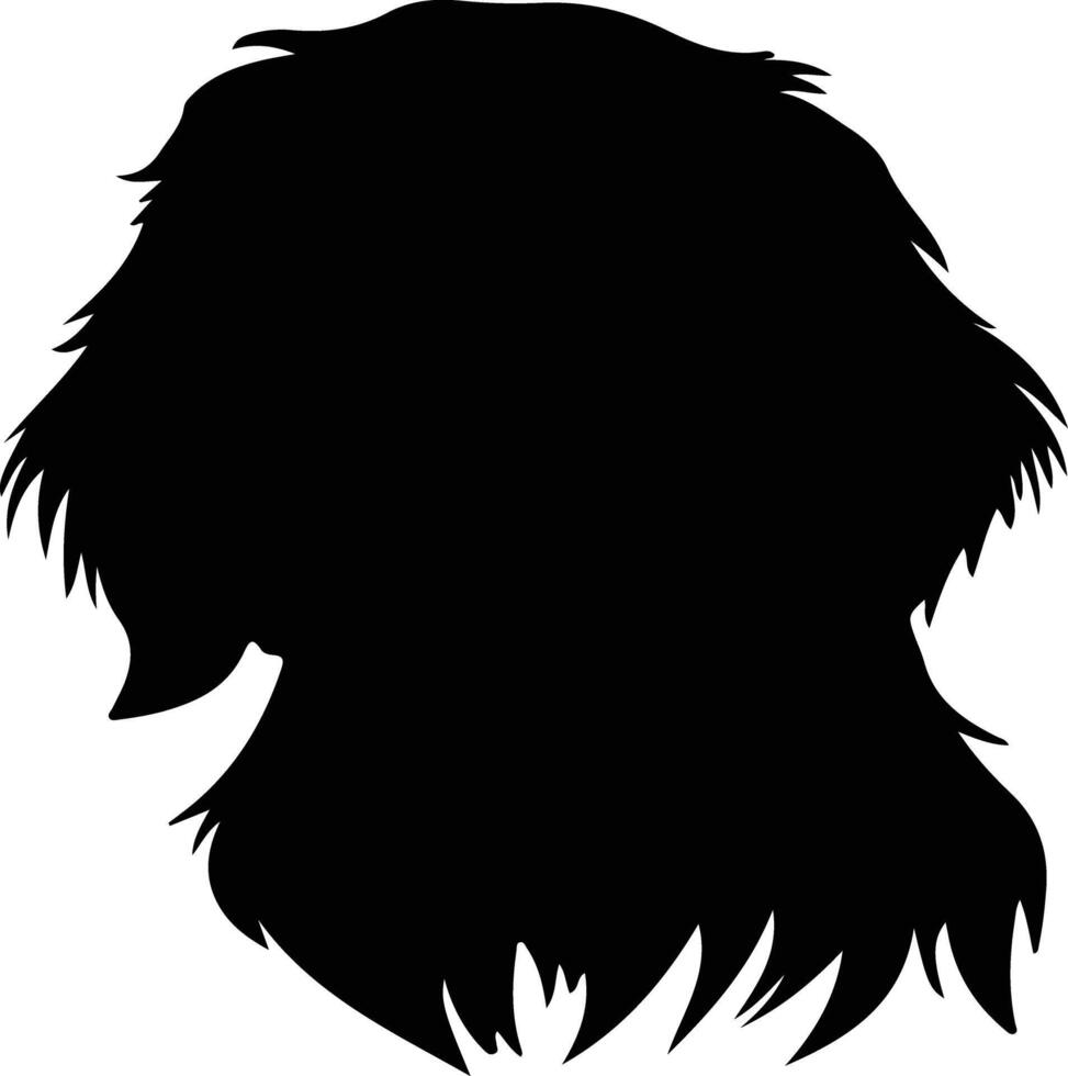 plat gecoat retriever silhouet portret vector