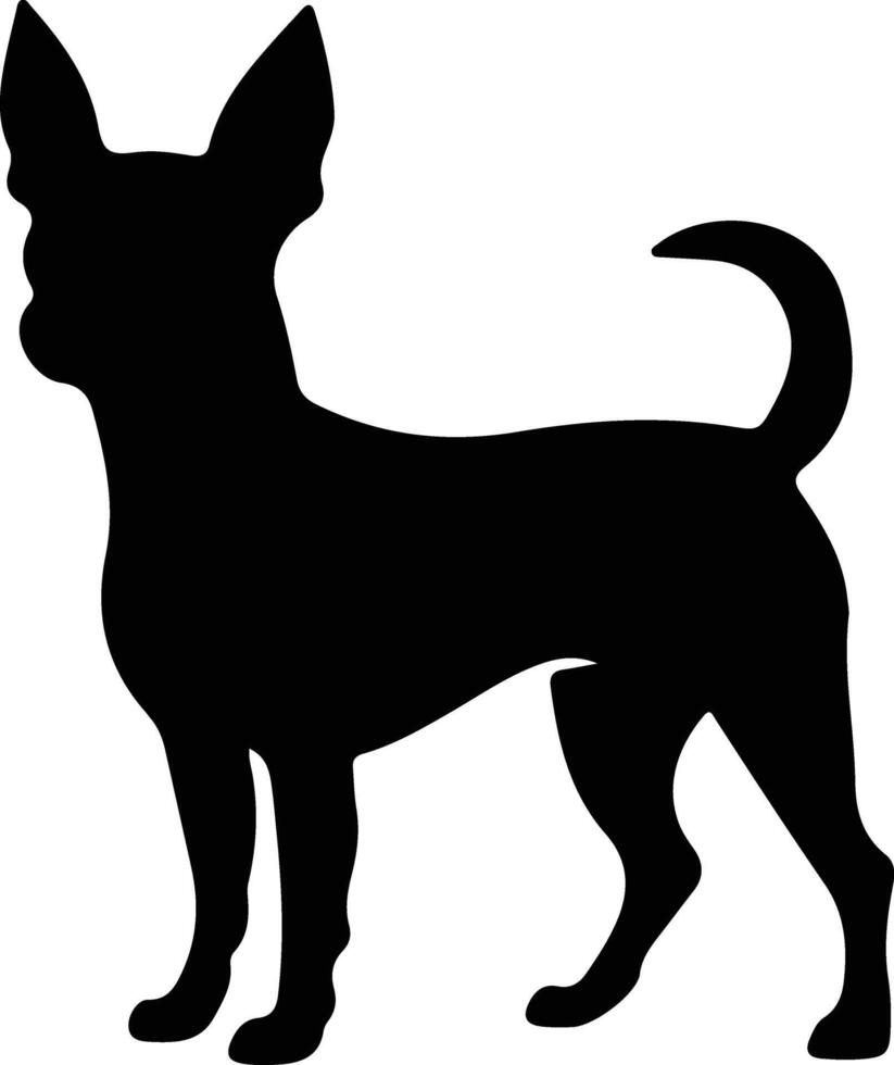 miniatuur pinscher zwart silhouet vector