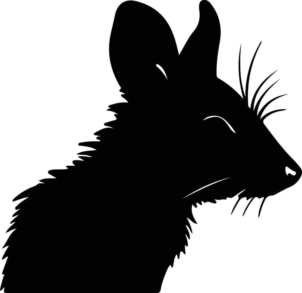 bandicoot silhouet portret vector