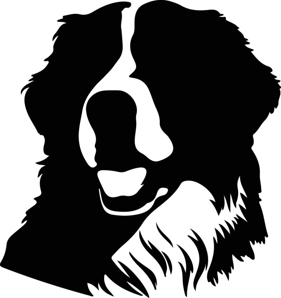 bernese berg hond zwart silhouet vector