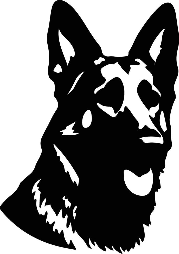 Duitse herder zwart silhouet vector