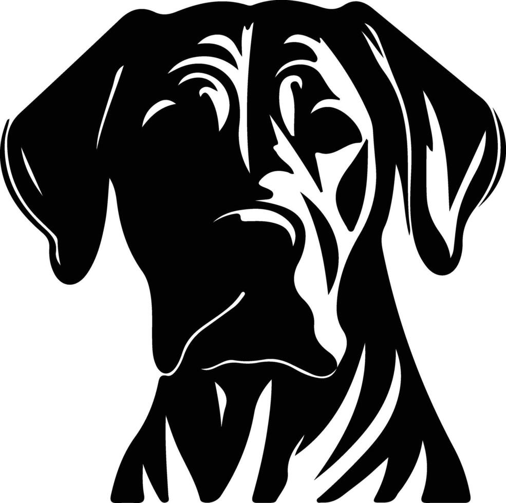 rhodesian ridgeback silhouet portret vector