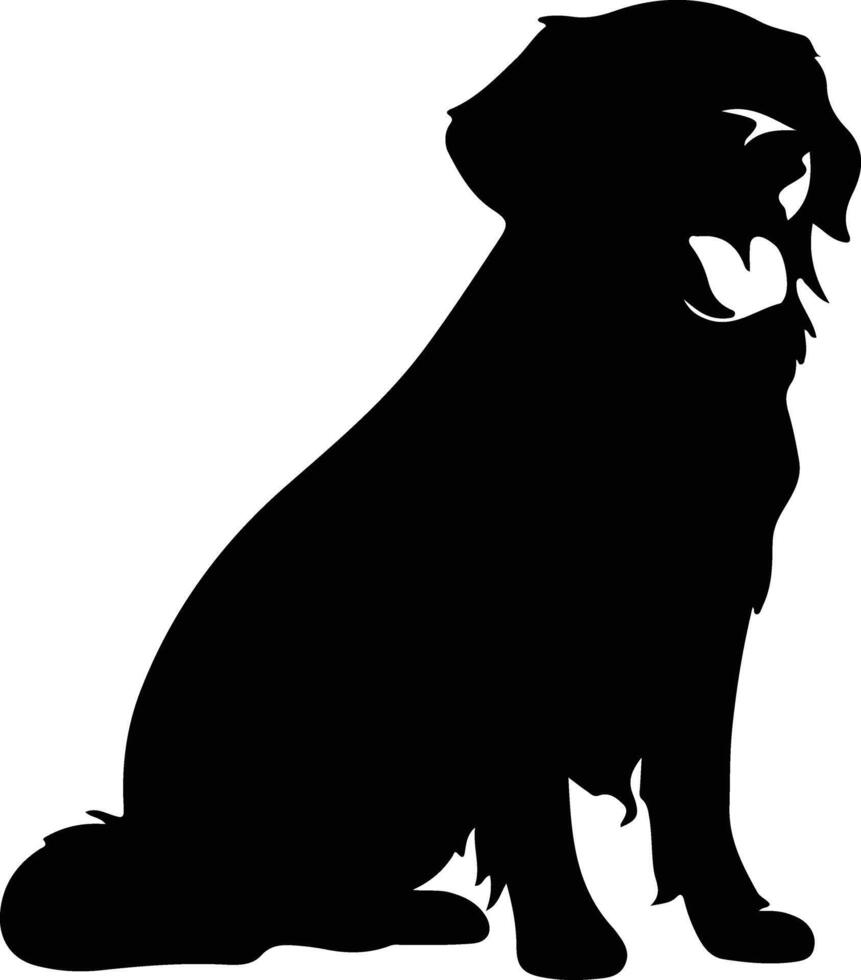 gouden retriever silhouet portret vector