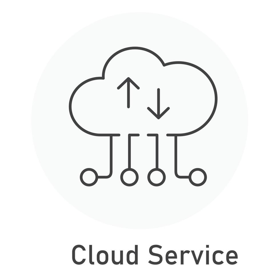 wolk onderhoud vector illustratie icoon ontwerp
