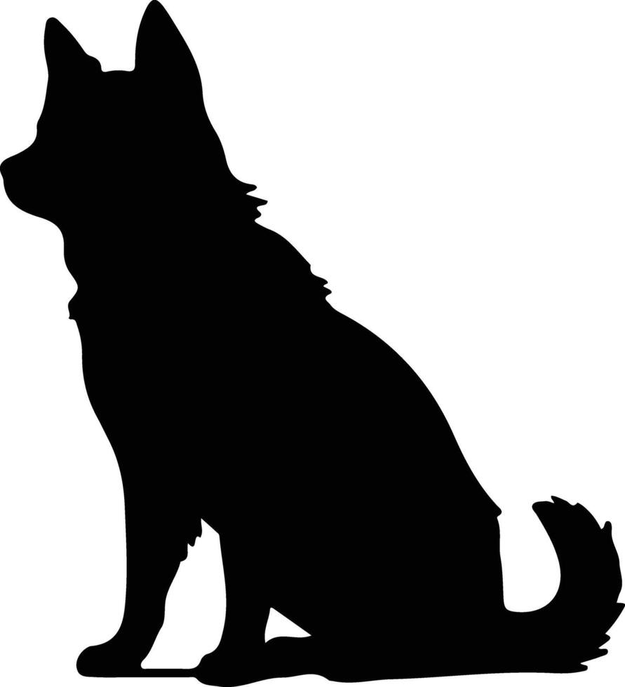 akita zwart silhouet vector