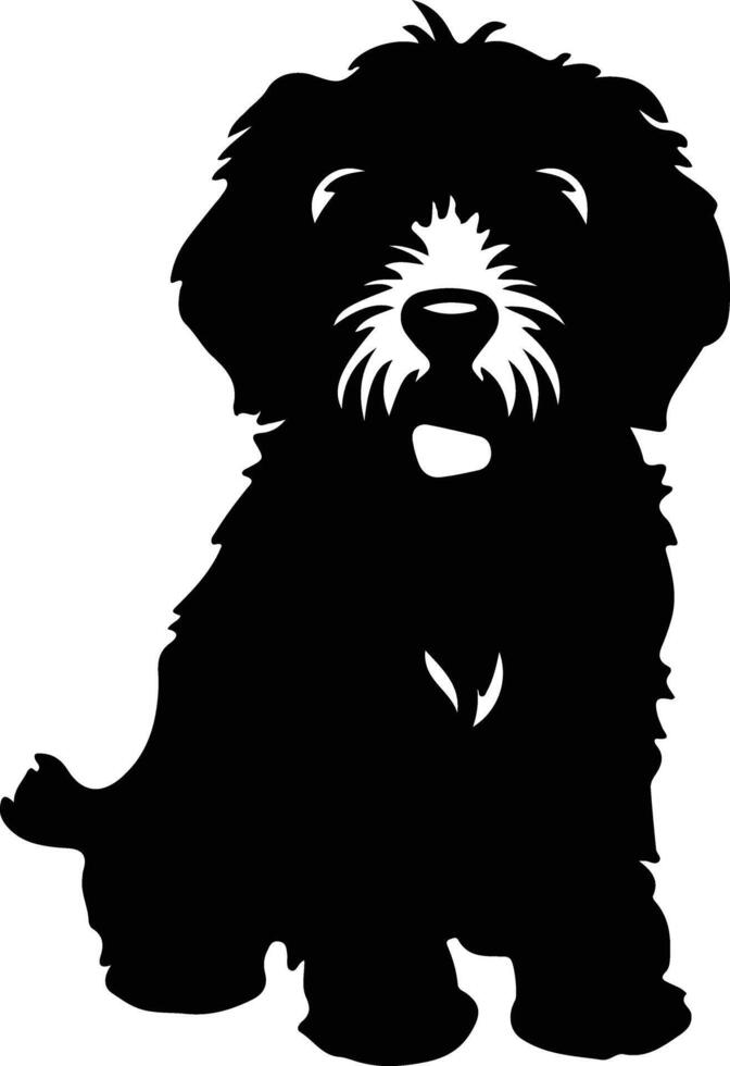 goldendoodle silhouet portret vector