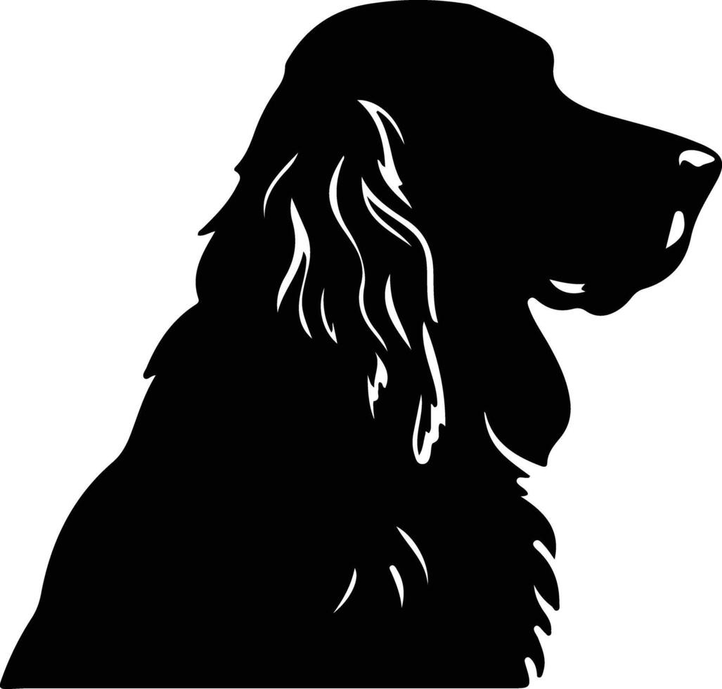 veld- spaniel zwart silhouet vector