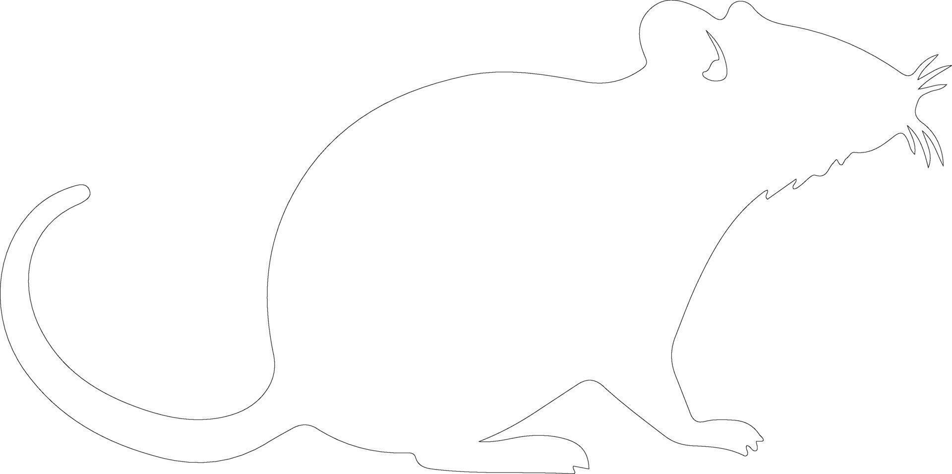 Rat schets silhouet vector
