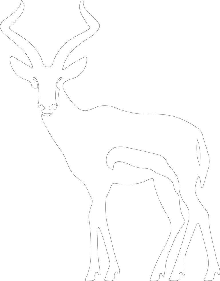 antilope schets silhouet vector