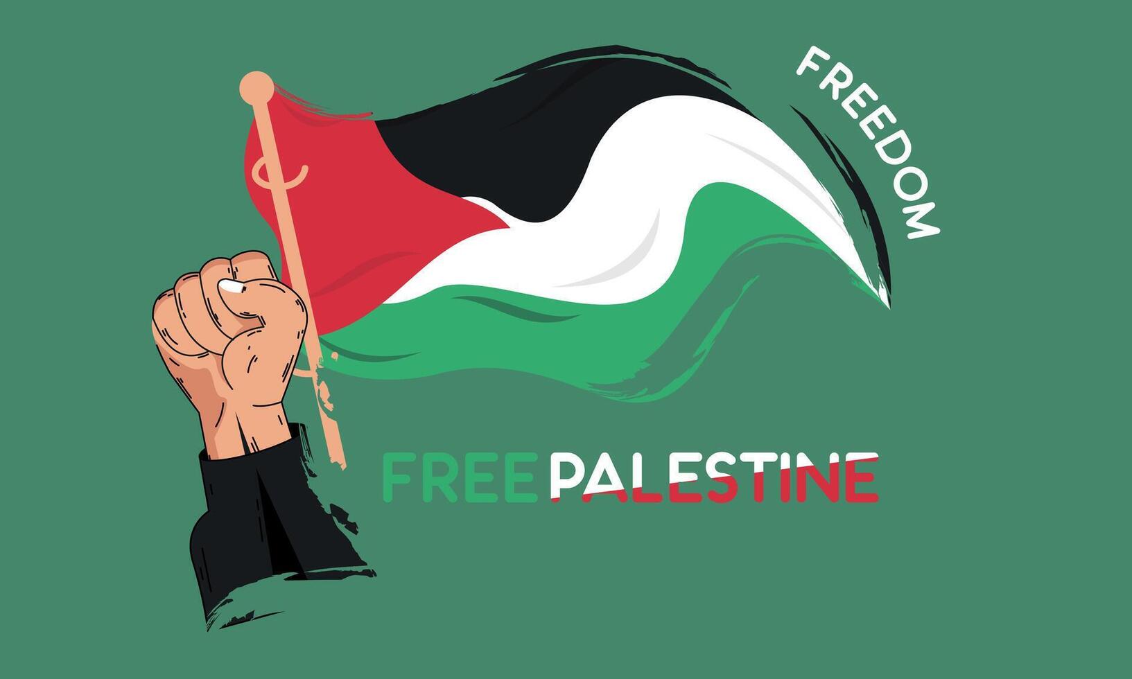 hand getekend vrij Palestina leeft er toe doen. concept van vrijheid en vrede illustratie. vector