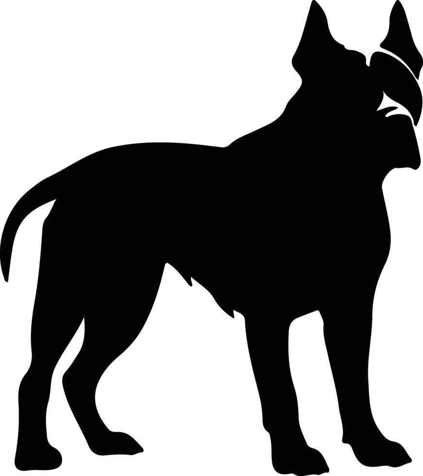 dogo Argentino zwart silhouet vector