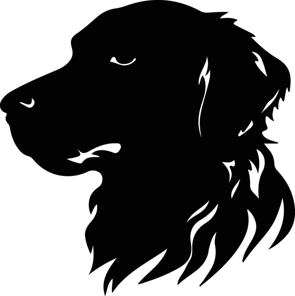 gekruld bedekt retriever silhouet portret vector