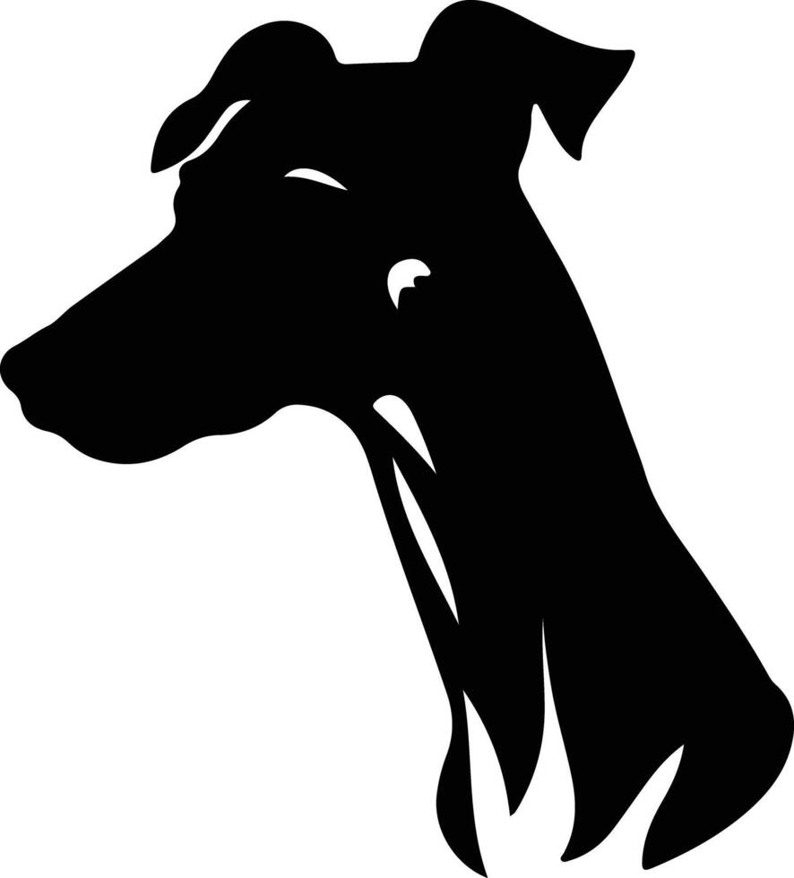 whippet silhouet portret vector