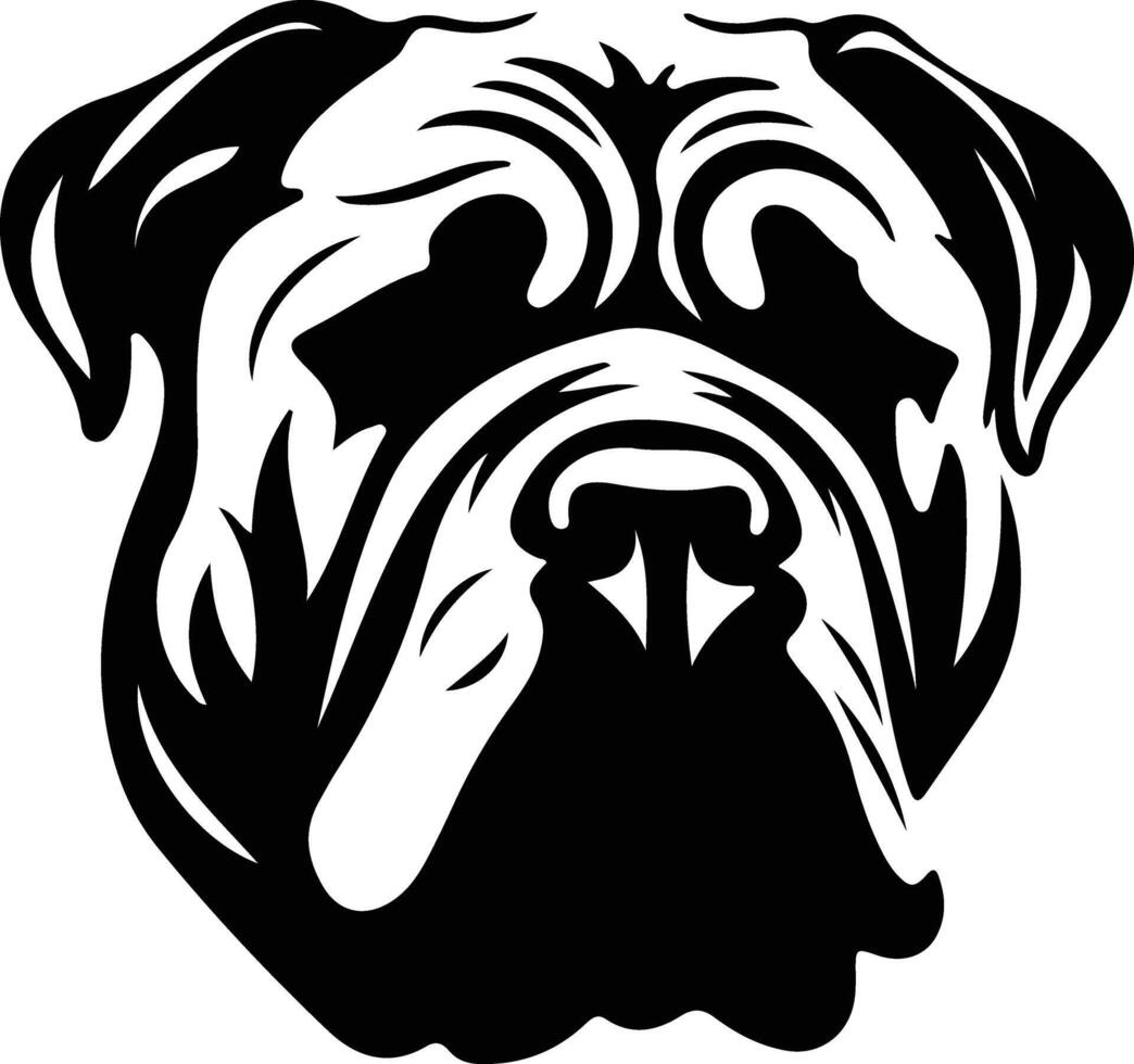 Chinese shar-pei silhouet portret vector