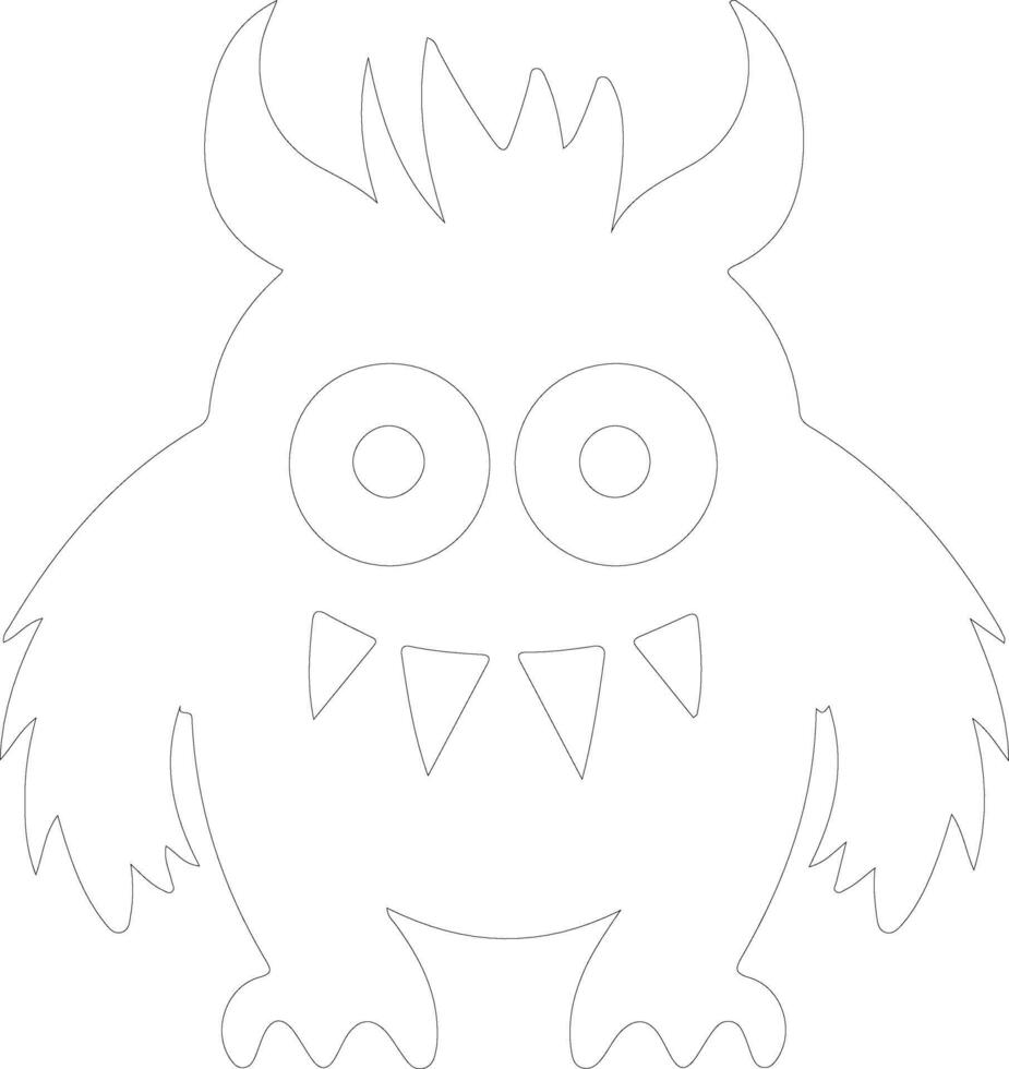 monster schets silhouet vector