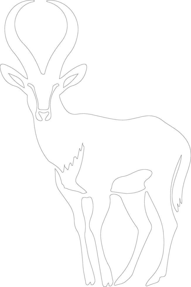 antilope schets silhouet vector