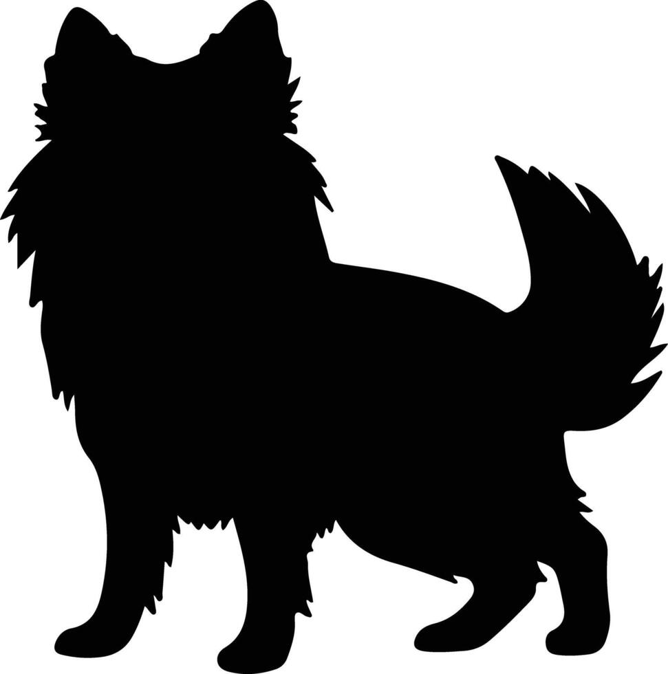 schipperke zwart silhouet vector