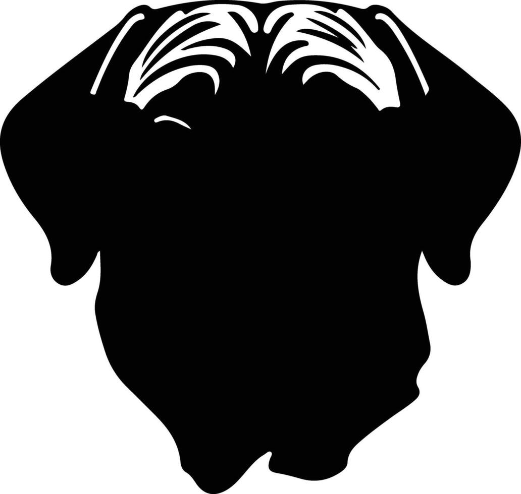 mastiff silhouet portret vector
