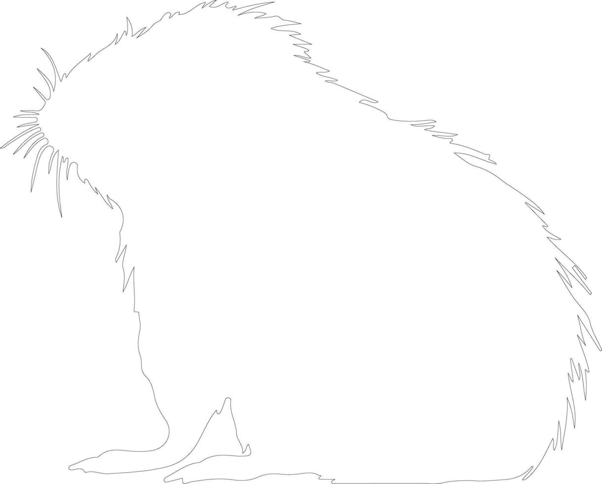 capibara schets silhouet vector