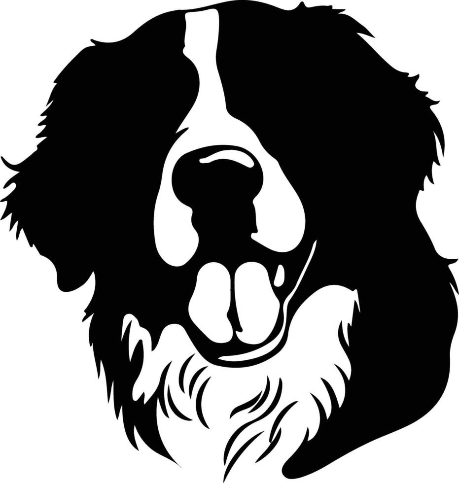 bernese berg hond silhouet portret vector