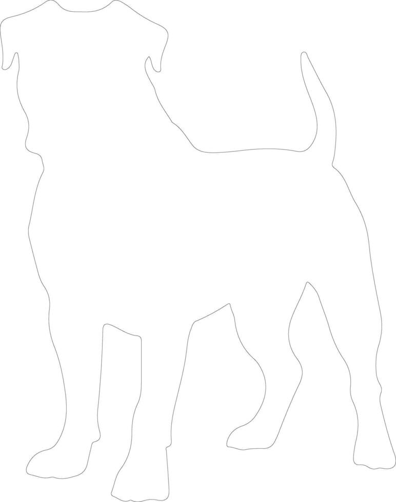 presa canario schets silhouet vector