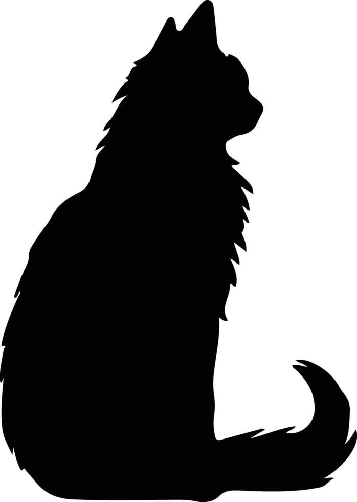 Somalisch kat zwart silhouet vector