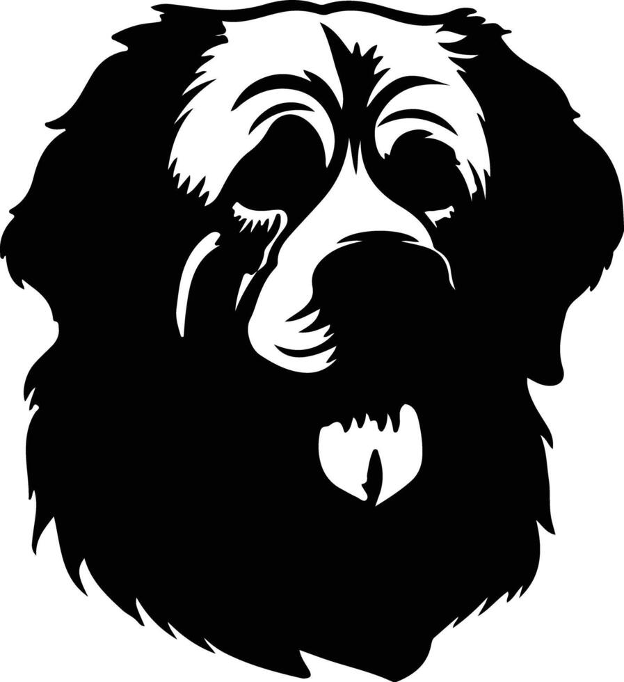 leonberger silhouet portret vector