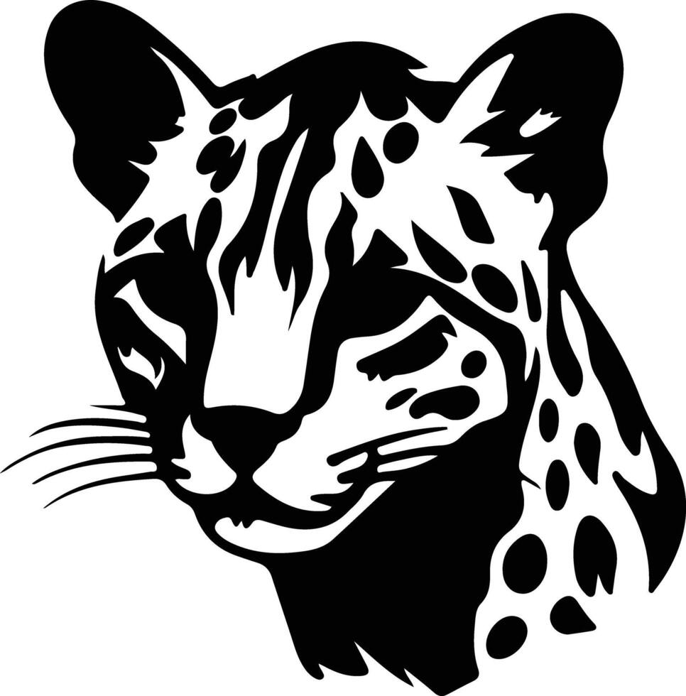 Margay silhouet portret vector