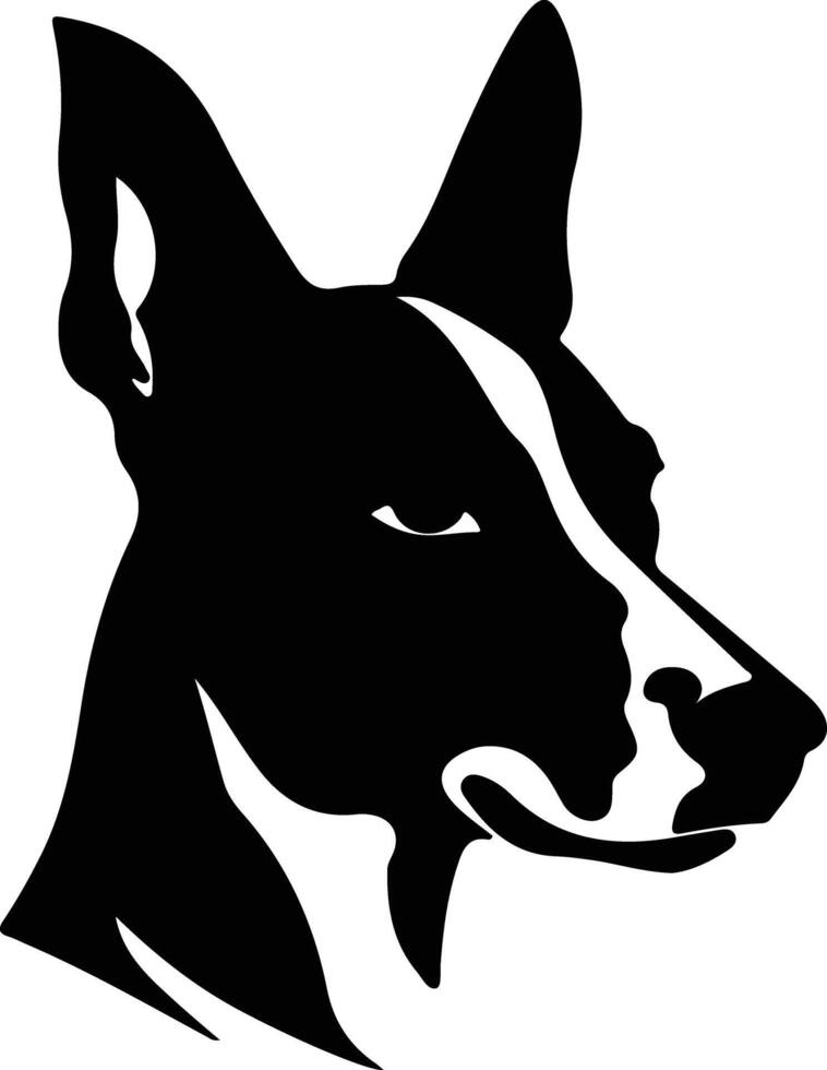 basenji silhouet portret vector