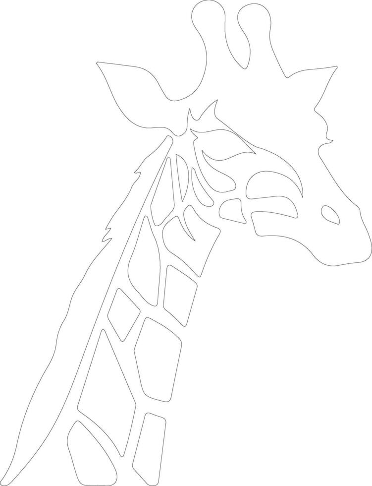 giraffe schets silhouet vector