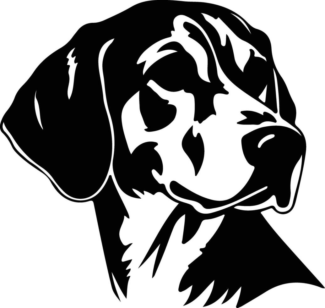 Amerikaans foxhound silhouet portret vector