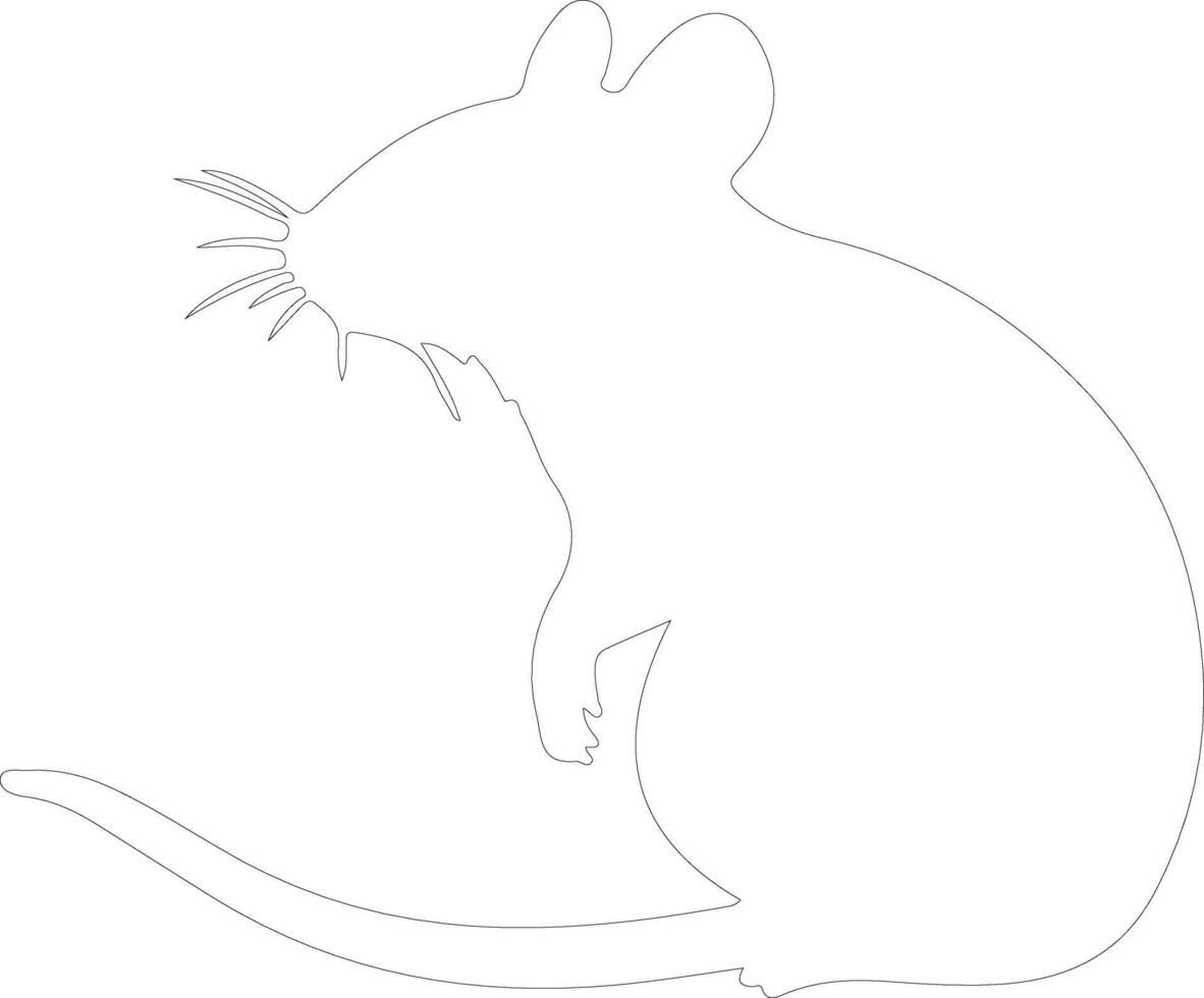 Rat schets silhouet vector