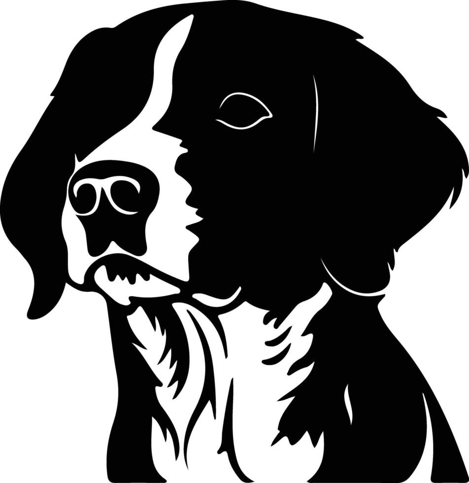 entlebucher berg hond silhouet portret vector